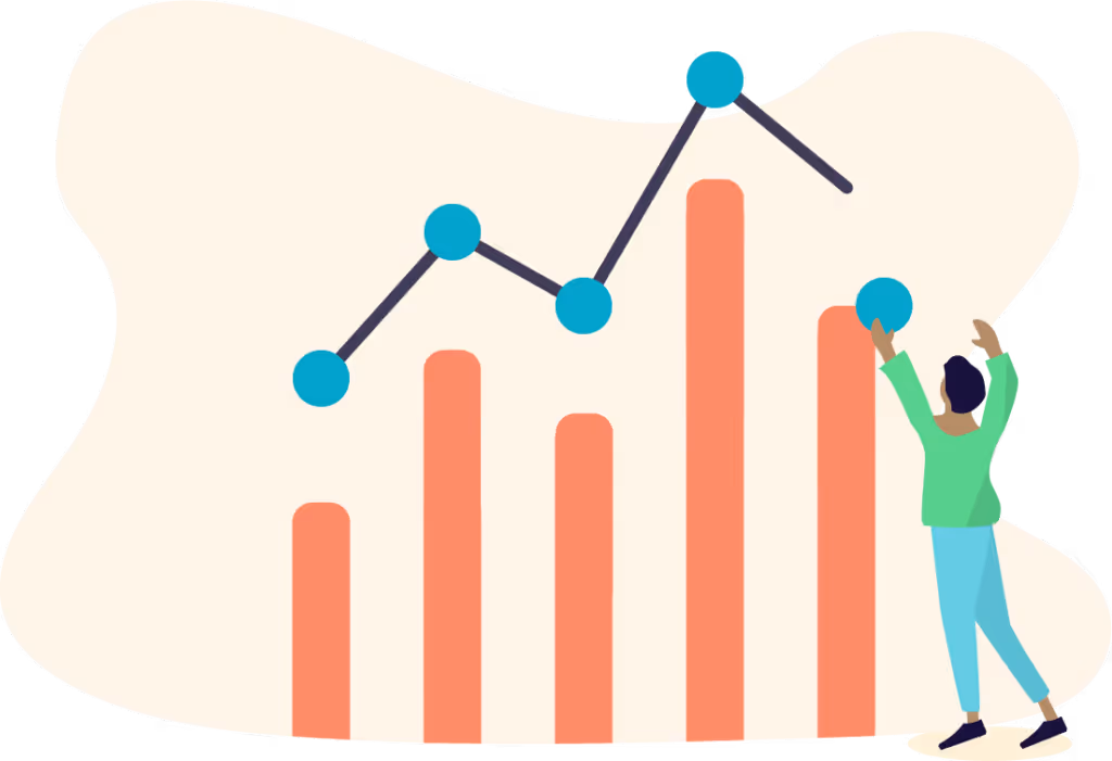 Increase sales analytics illustration
