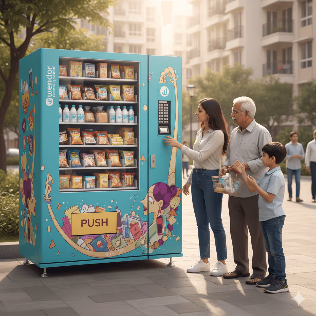 Residential community convenience vending setup