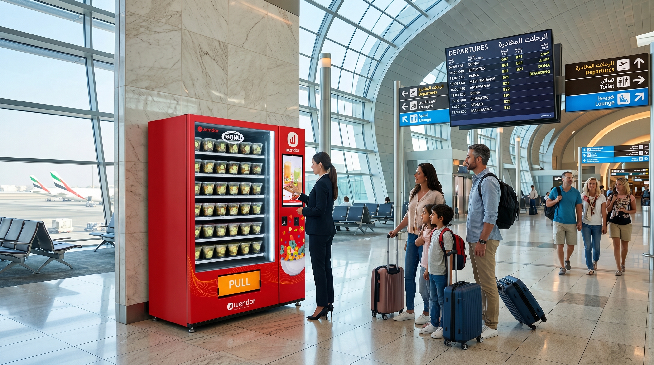 Airport and metro-style transit vending deployment